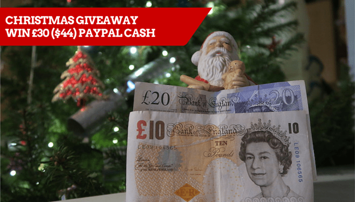 Christmas Giveaway win £30 PayPal Cash