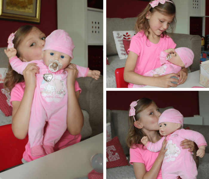 Bella playing with Baby Annabell collage 2