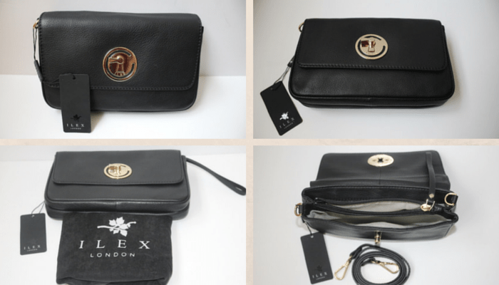 Ilex London - Black leather purse:clutch