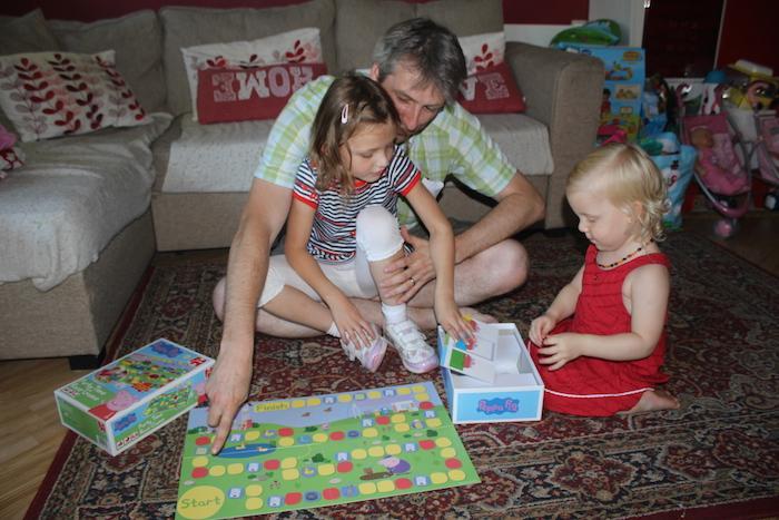 Playing the Peppa Pig board game