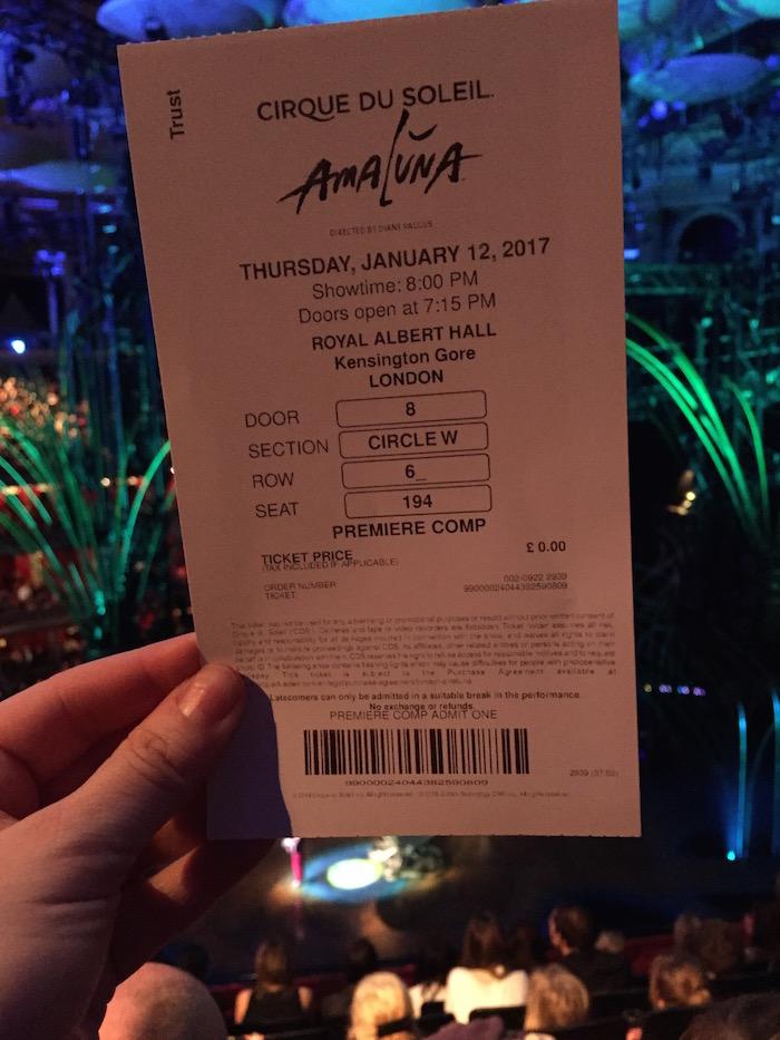 My Ticket for Amaluna