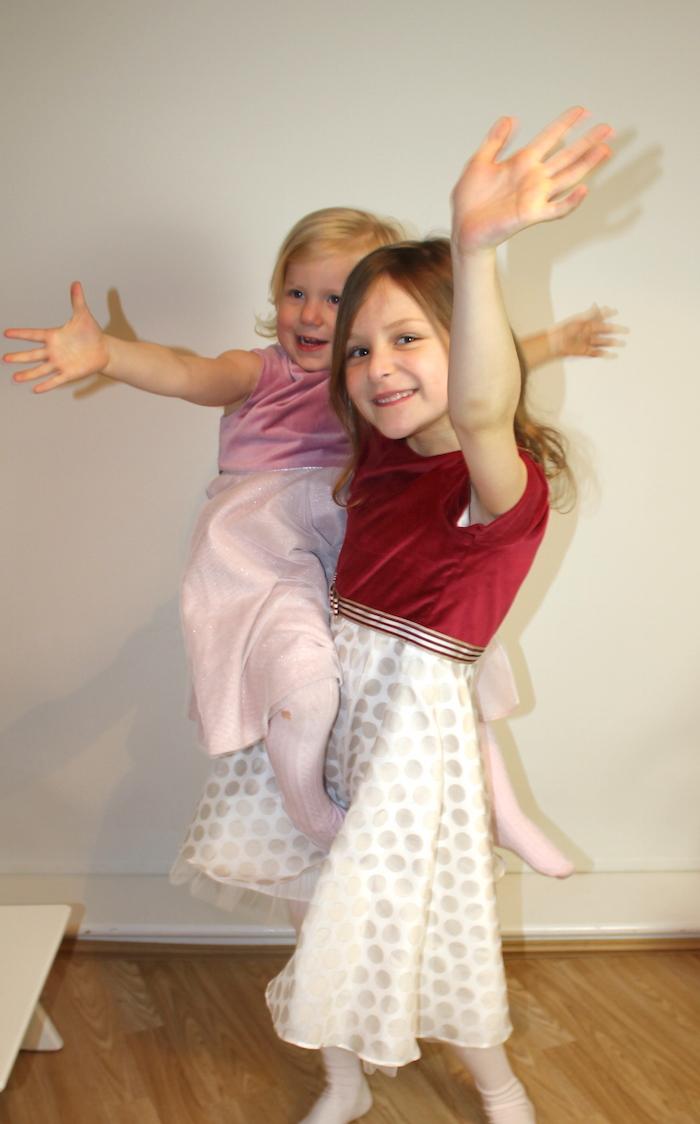 Second photo of my daughters modelling MyTwirl dresses 