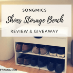 Songmics Shoes Storage Bench Review & Giveaway