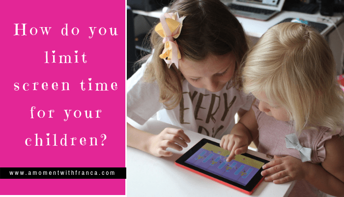 How do you limit screen time for your children?