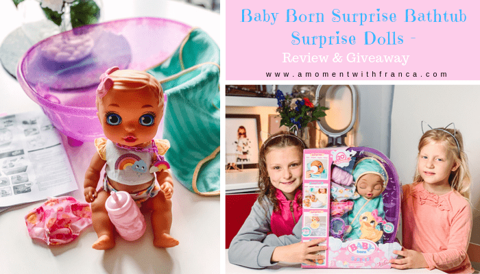 Baby Born Surprise Bathtub Doll w Accessories Little Girls Kids Pretend Play Toy 
