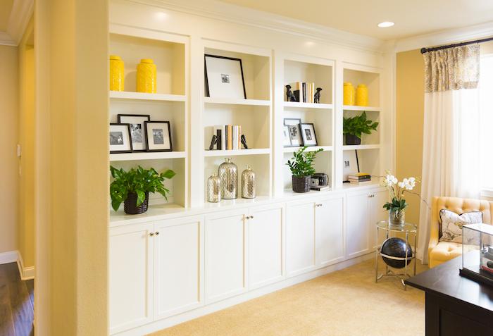 Beautiful Custom Shelves and Cabinet Built-in Interior.