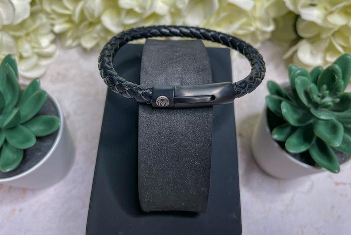 Lucleon Black & Black Leather Bracelet