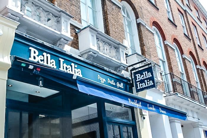 Bella Italia Restaurant Entrance