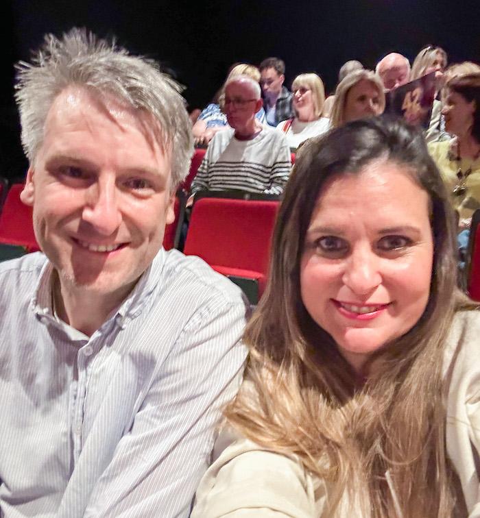 Sadler's Wells Theatre - Nick & I sitting in our seats