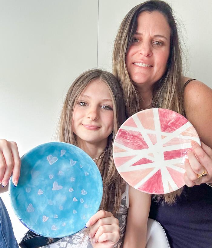 Art4Fun - Bella and I with finished plates