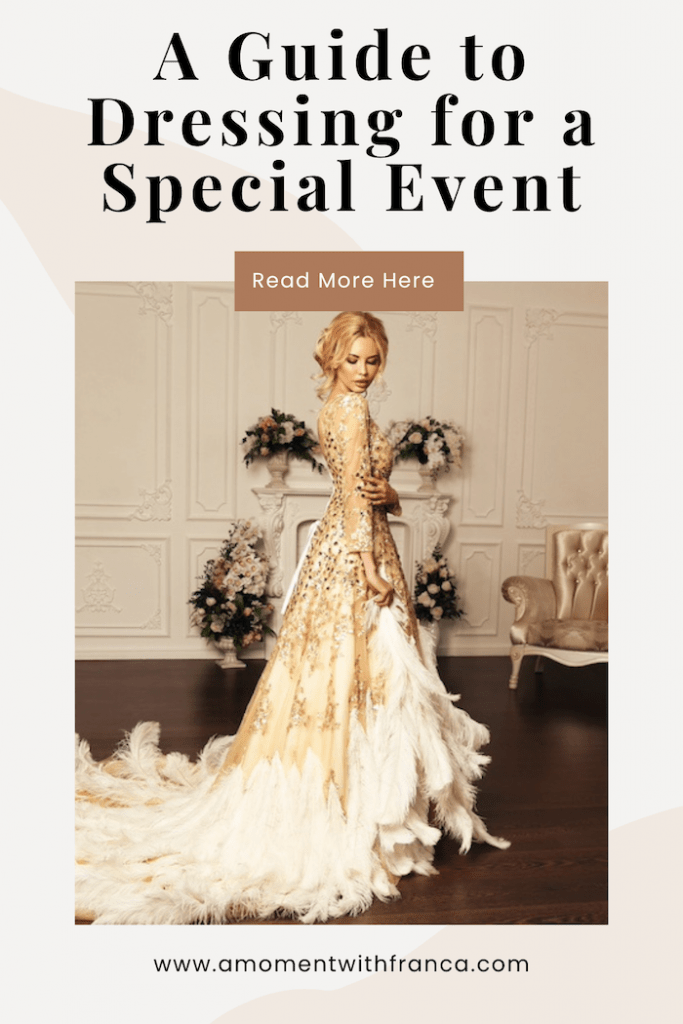 A Guide to Dressing for a Special Event Pinterest Pin
