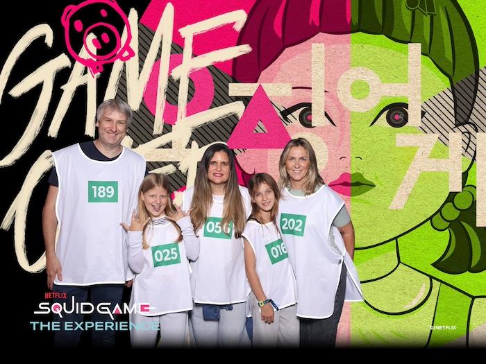 Squid Game Immersive Experience London Professional Photo with the game background