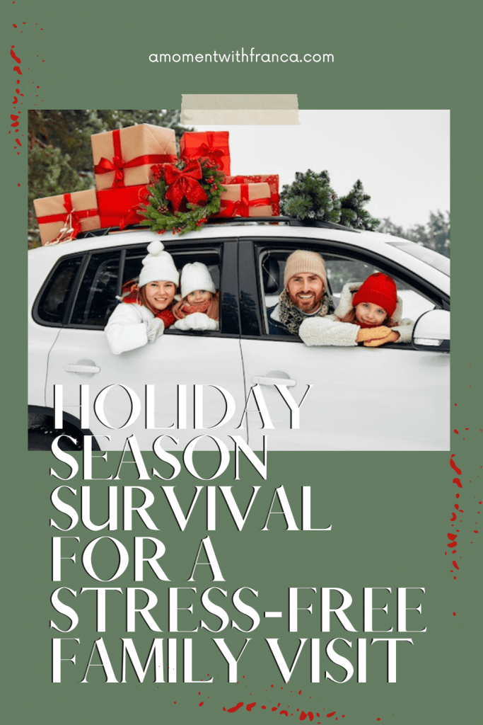 Holiday Season Survival for a Stress-Free Family Visit Pinterest Pin