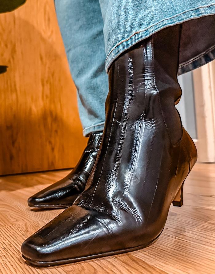 Styling My Dune London Boots For Autumn Closeup shot