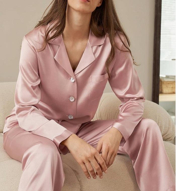 Silk pyjama set women’s luxury nightwear 2025