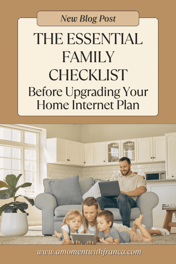The Essential Family Checklist Before Upgrading Your Home Internet Plan Pinterest Pin
