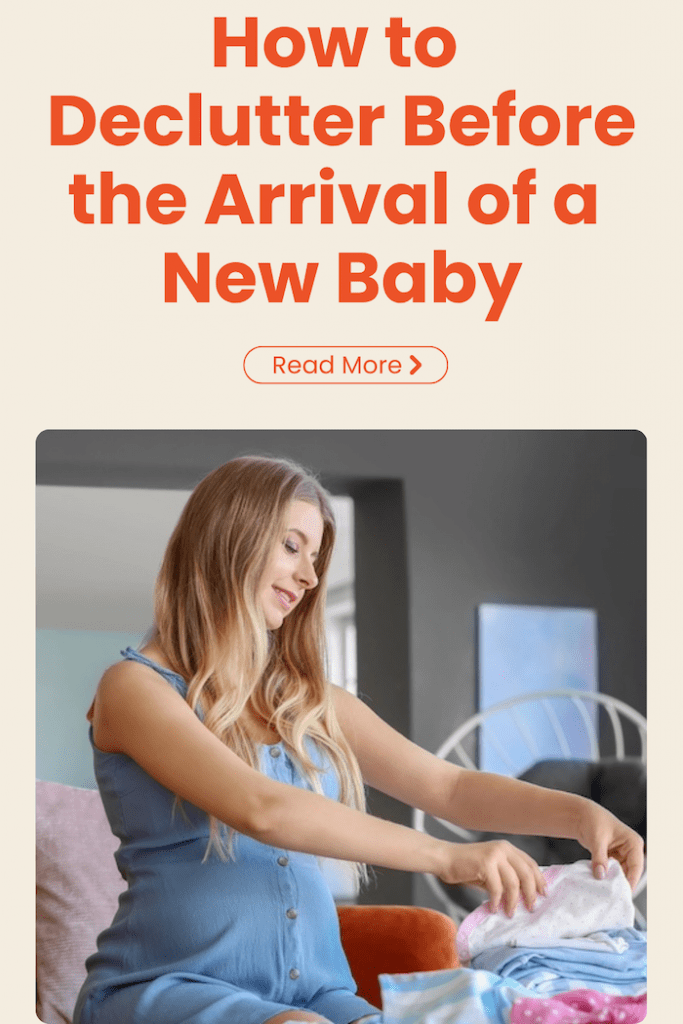 How to Declutter Before the Arrival of a New Baby Pinterest Pin