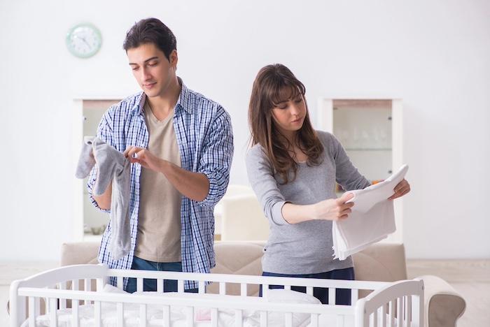 Young parents expecting their first baby
