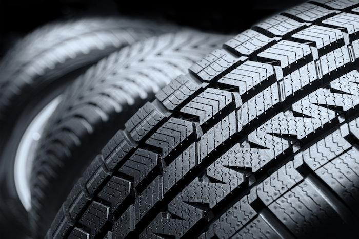 Close up tyre profile car tires